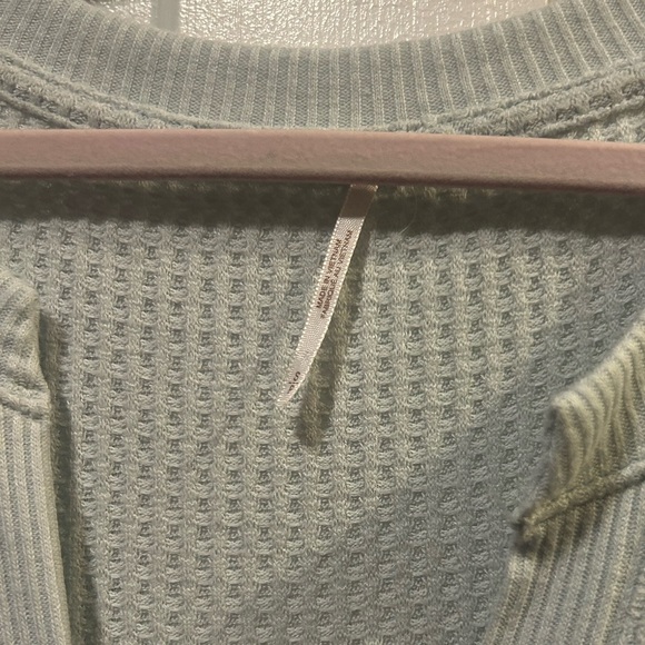 Free People Blue Waffle Knit Tunic - Picture 4 of 6